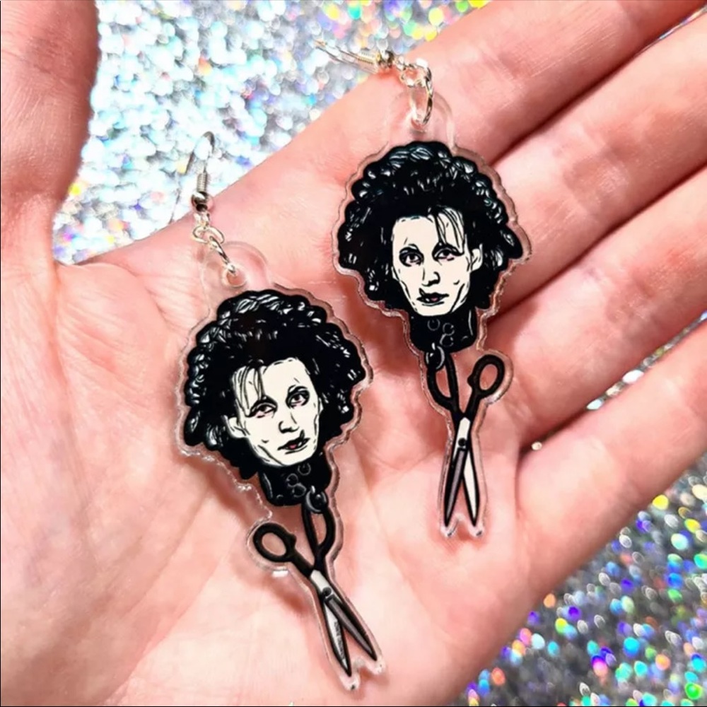 Edward scissor hands earrings for Halloween